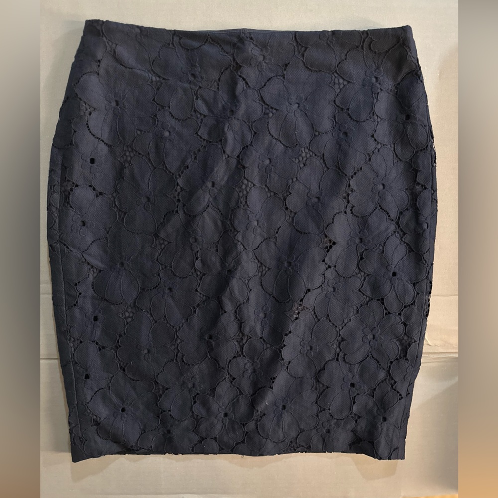 NWT Banana Republic Navy Blue Lace Pencil Skirt